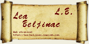 Lea Beljinac vizit kartica